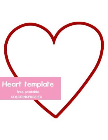 heart template coloring page