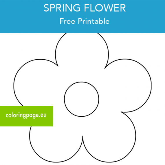 Printable Spring Flower Template Coloring Page