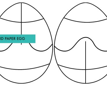 3D paper easter egg