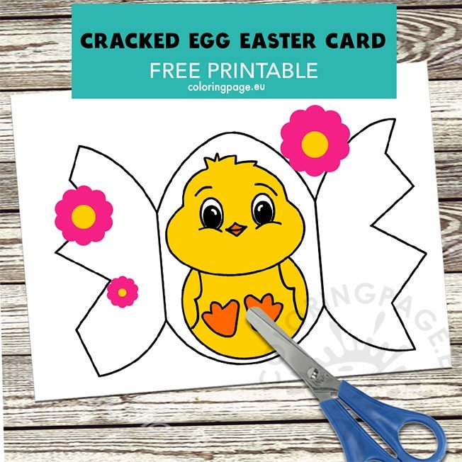 Cracked egg Easter card