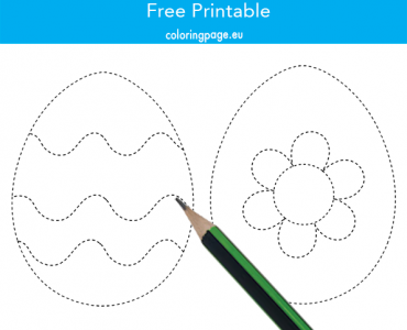 Easter Egg Tracing Activity