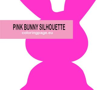 Pink Bunny Silhouette