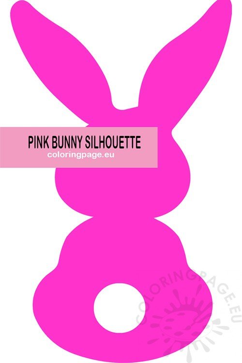 Pink Bunny Silhouette