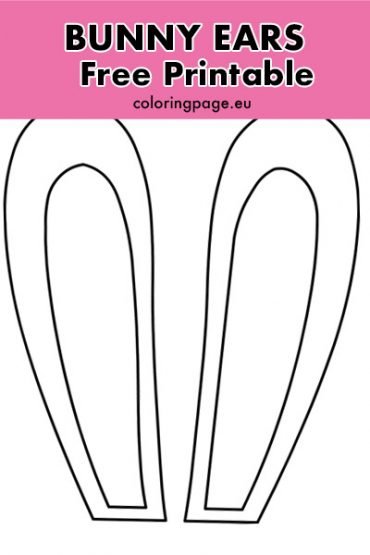 Bunny ears printable Easter Activity | Coloring Page