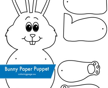 bunny paper puppet