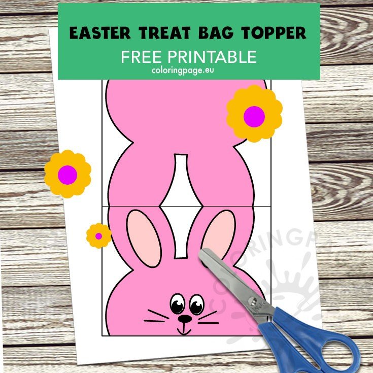 bunny treat bag topper