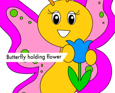 butterfly holding flower1