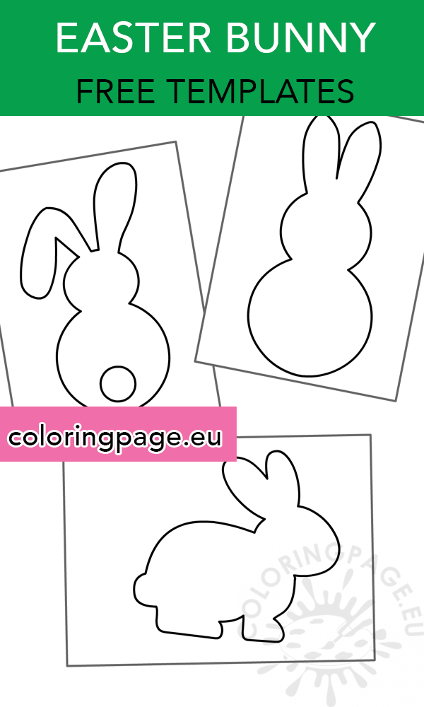 Easter bunny templates Coloring Page