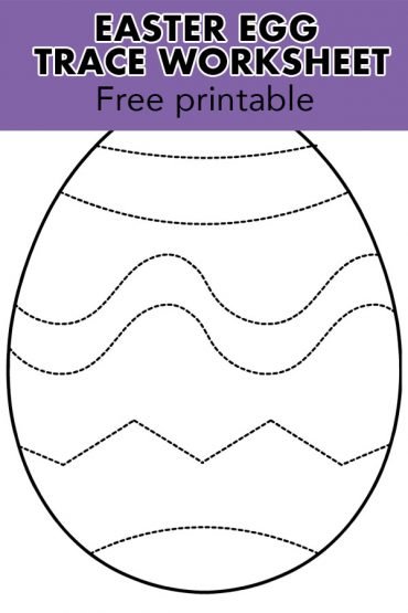 Easter egg trace worksheet | Coloring Page