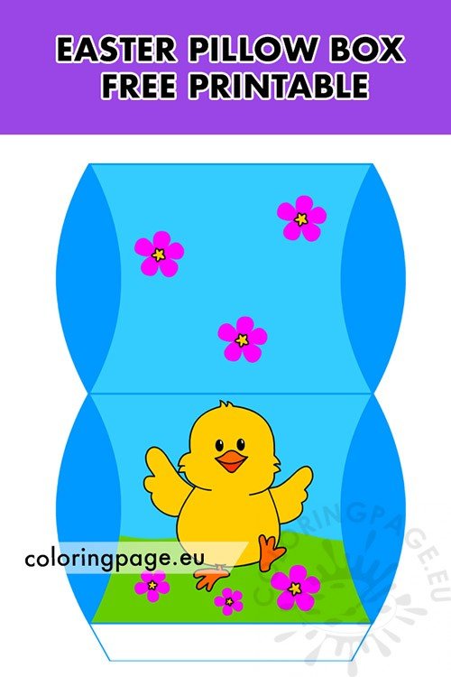 easter pillow box chick