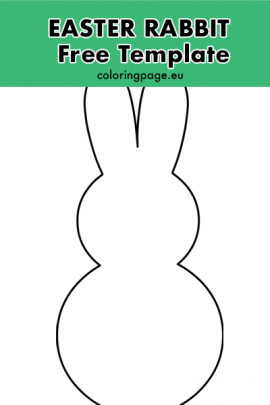 Easter rabbit free template | Coloring Page