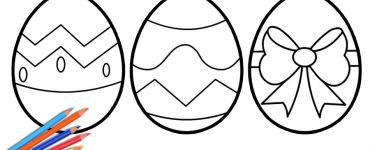 three decorated eggs