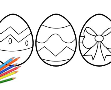three decorated eggs