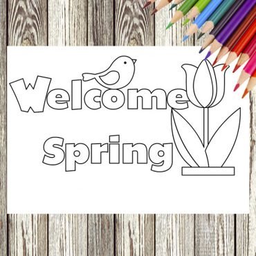 Welcome Spring coloring picture | Coloring Page