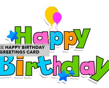 Happy birthday greetings card