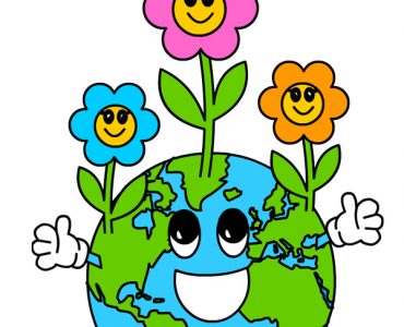 earth planet flowers