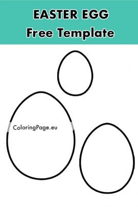 Easter eggs template free printable | Coloring Page