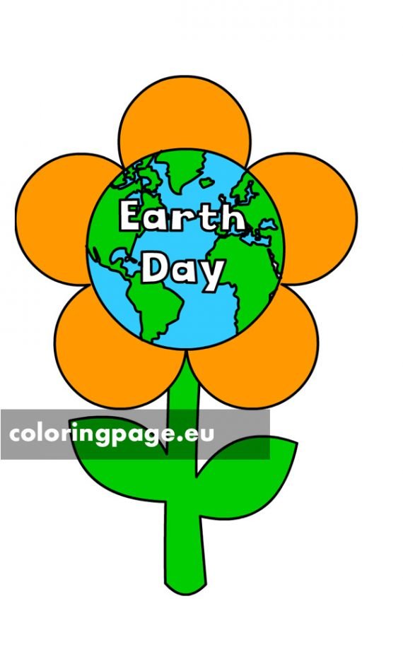 Simple Earth day craft for kindergarten | Coloring Page