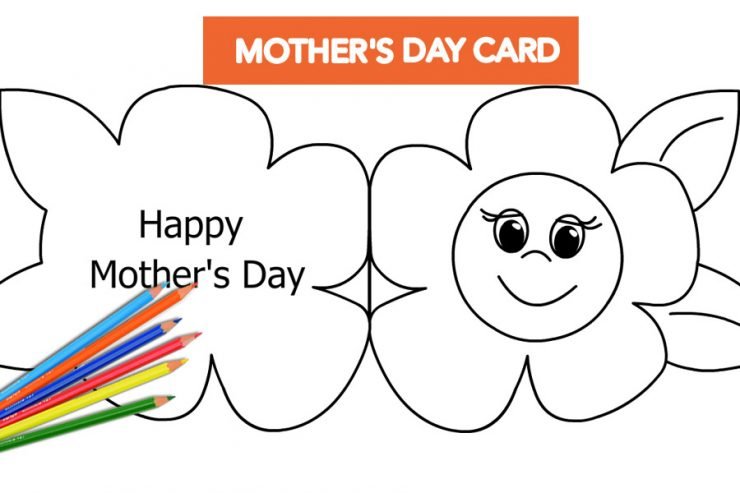 Mother's Day Flower Card printable | Coloring Page