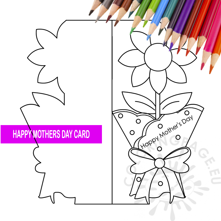 mothers day card flower template