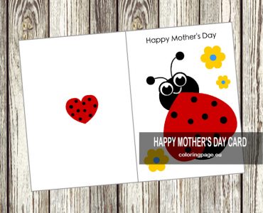 mothers day card ladybug