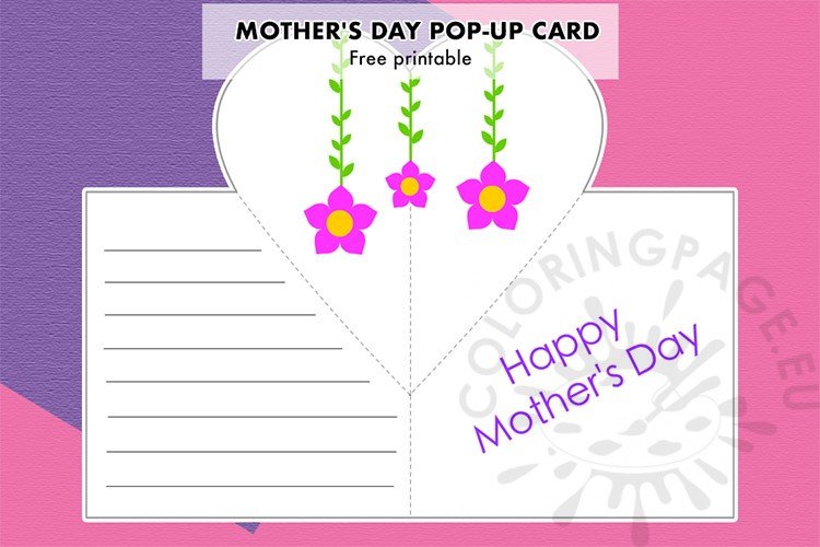 mothers popup card