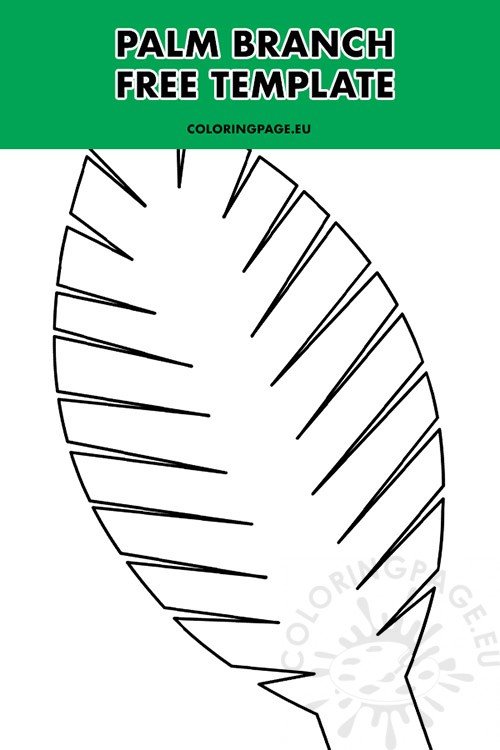 Palm branch template Coloring Page