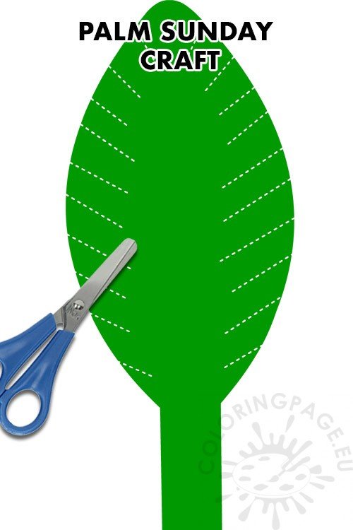 Palm Sunday leaf Craft ideas Coloring Page