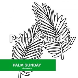 Free Palm Sunday Palm Branch template | Coloring Page