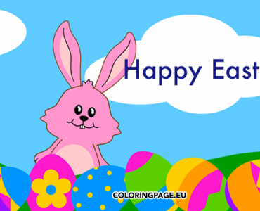 rabbit happy easter card1