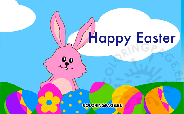 rabbit happy easter card1