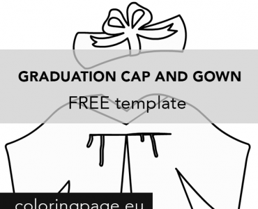 Graduation cap gown template