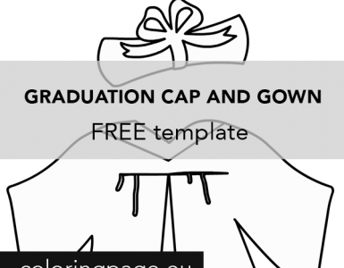 Graduation cap gown template