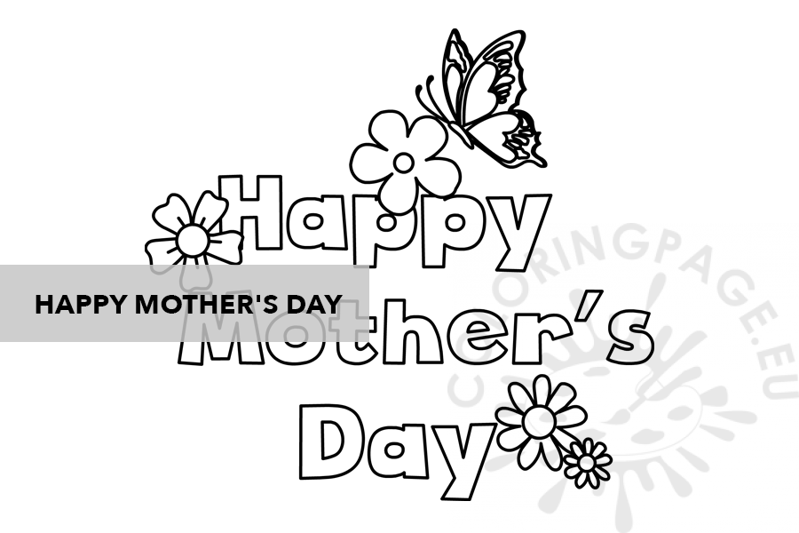 Happy Mothers Day coloring page – Coloring Page