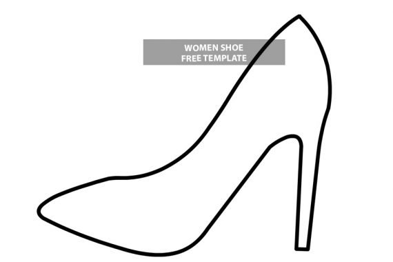 Women Shoe template | Coloring Page