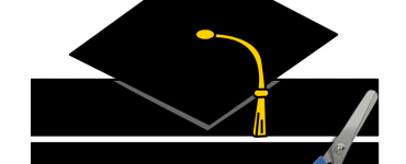 black graduation hat