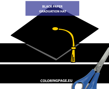 black graduation hat