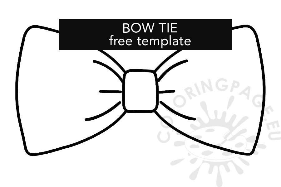 Bow tie template | Coloring Page
