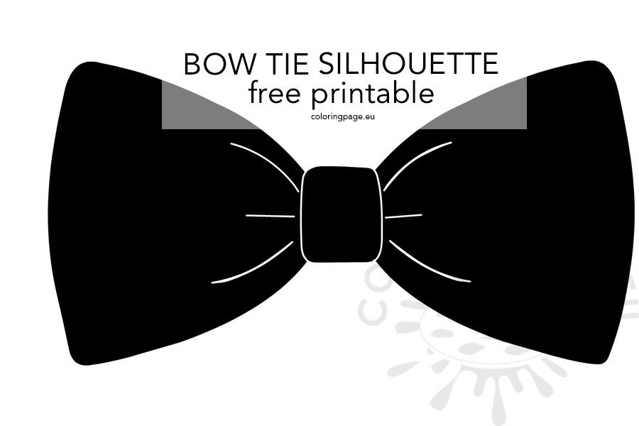 Bow Tie Silhouette | Coloring Page