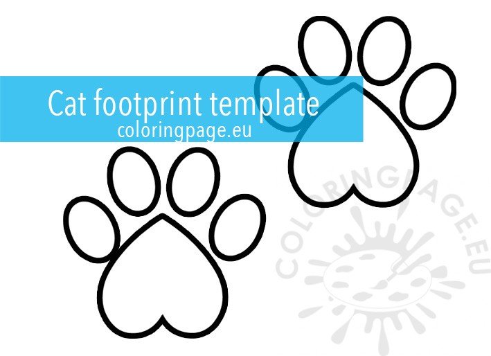 cat footprint template