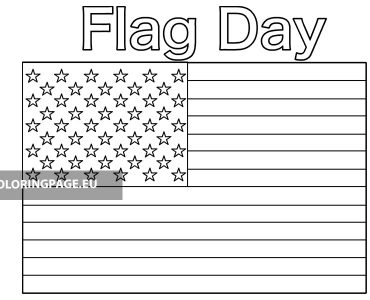 flag day coloring