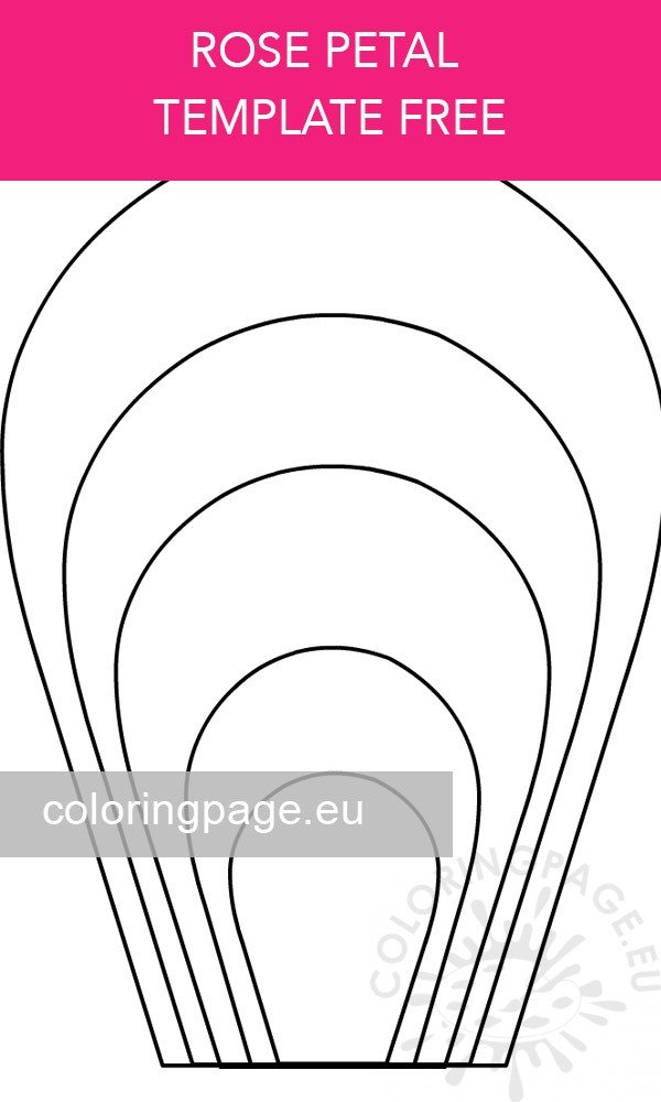 Giant rose petal template free Coloring Page