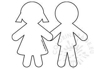 Girl and Boy template | Coloring Page