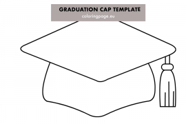 Graduation cap printable pattern | Coloring Page