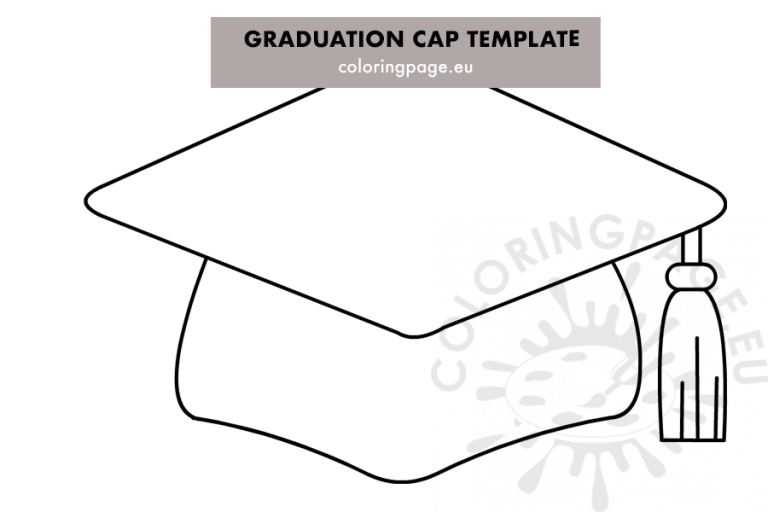 Graduation cap printable pattern | Coloring Page