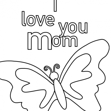 I love you mom coloring page | Coloring Page