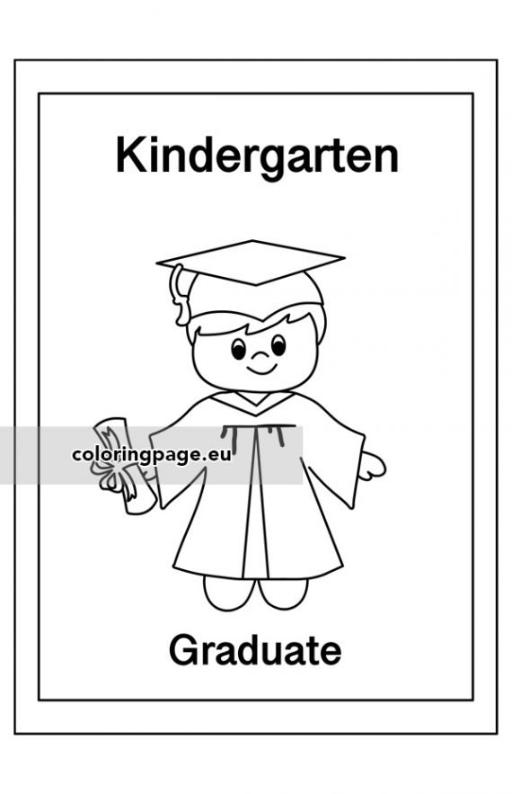 happy boy graduate free coloring page