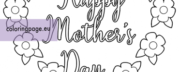 mothers day card coloring