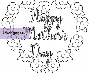 mothers day card coloring