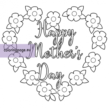 Free Mothers day coloring card | Coloring Page